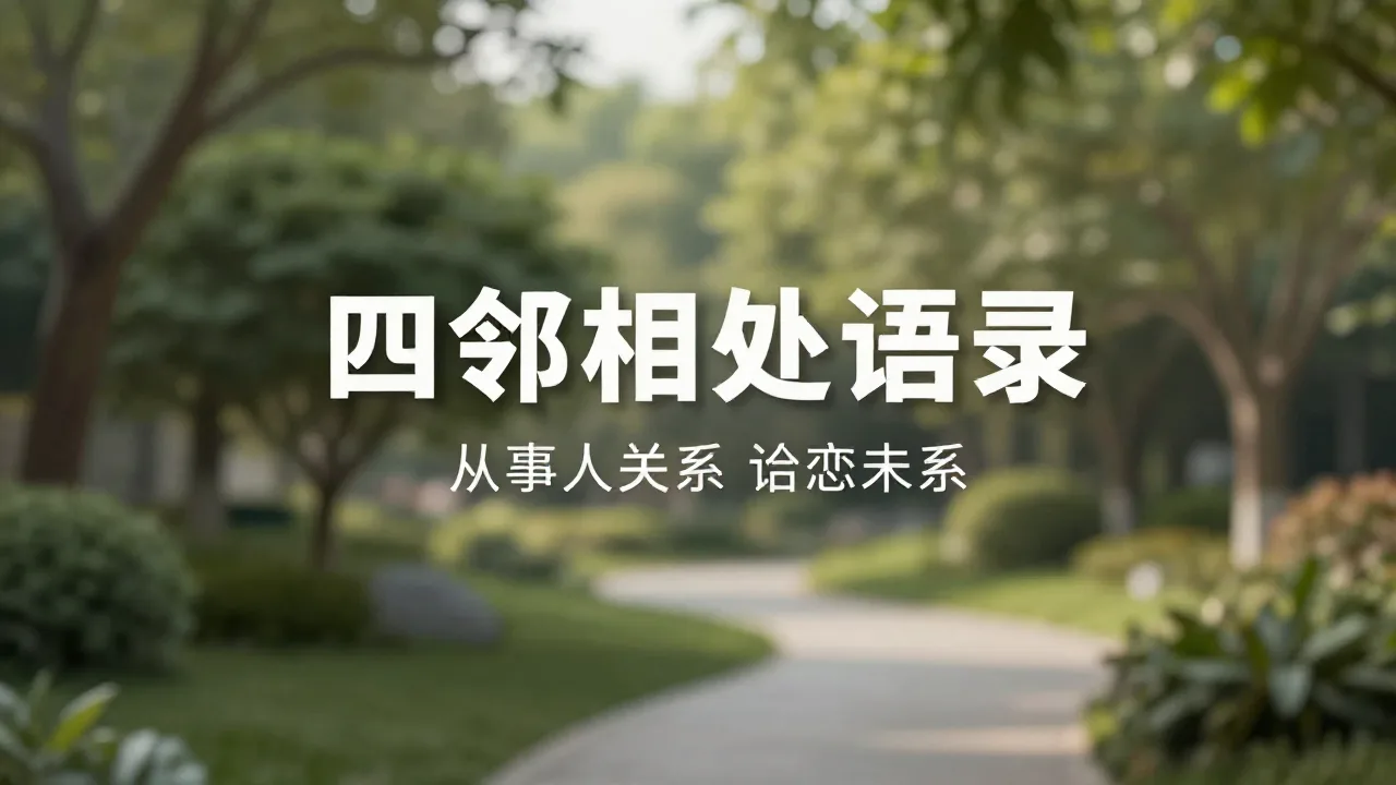 四邻相处语录 首页主视觉